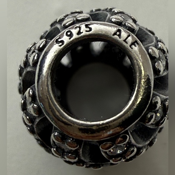 Pandora Openwork Swirl Pavé CZ Charm Sterling ALE S925 - Picture 4 of 8